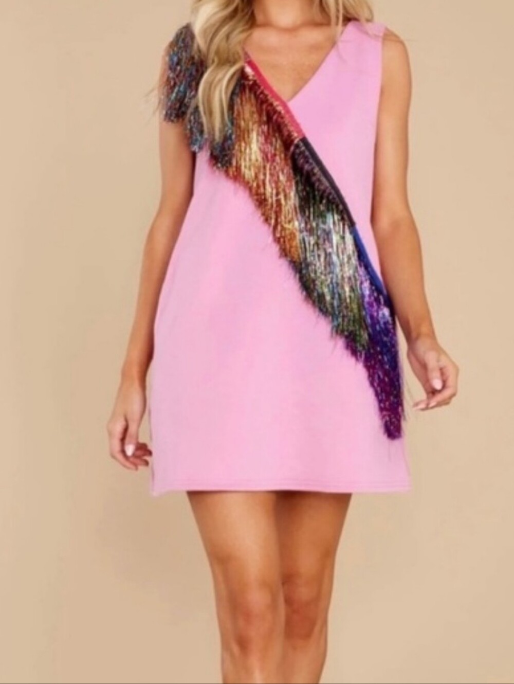 Queen of Sparkles Fringe Mini Dress SzXS